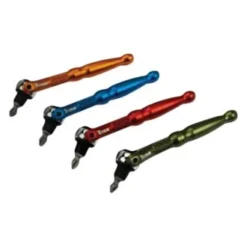 Titan Tools® - 1/4" Drive 90 Teeth Flexible Head Diamond Knurled Grip Bit Driver 12 Pieces