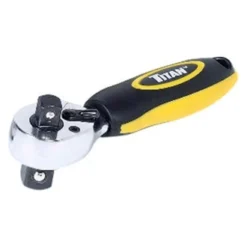 Titan Tools® 12051 - Mixed Drive Size Drive 5-1/2" Length 72 Teeth Double End Head Cushion-Grip Ratchet