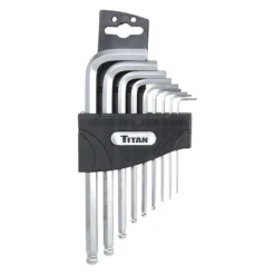 Titan Tools® - 9-Piece 1/16" To 3/8" SAE Ball End Hex Key Set