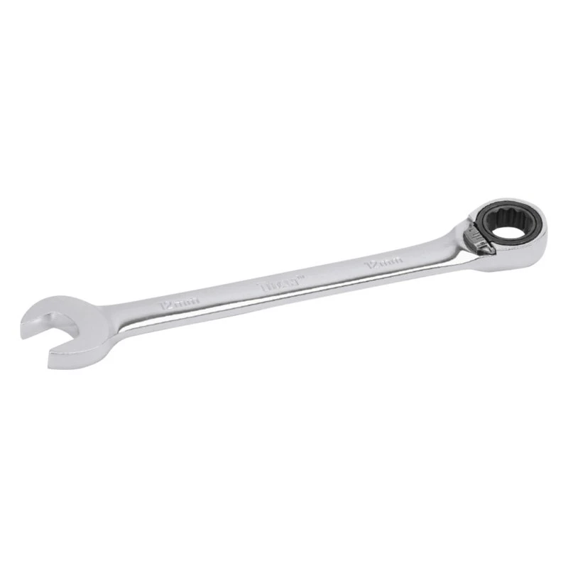 Titan Tools® - SAE 12-Point Straight Head Reversible 72-Teeth Ratcheting Mirror Polished Combination Wrench 1 Titan Tools® - SAE 12-Point Straight Head Reversible 72-Teeth Ratcheting Mirror Polished Combination Wrench