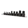 Titan Tools® - 1/4"-1/2" Drive Metric Triple Square Stubby Impact Bit Socket Set (9 Pieces)