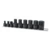 Titan Tools® - 3/8" Drive SAE Hex Stubby Impact Bit Socket Set (9 Pieces)