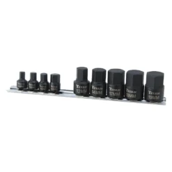 Titan Tools® - 3/8" Drive Metric Hex Stubby Impact Bit Socket Set (9 Pieces)