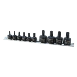 Titan Tools® - 1/4" Drive Torx (TR) Stubby Impact Bit Socket Set (10 Pieces)
