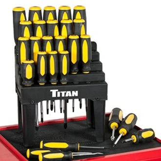 Titan Tools® - 26-piece Multi Material Handle Phillips/Slotted/Torx/Square Mixed Screwdriver Set 1 Titan Tools® - 26-piece Multi Material Handle Phillips/Slotted/Torx/Square Mixed Screwdriver Set