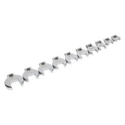 Titan Tools® - 10-piece 3/8" Drive 3/8" To 1" Chrome Open End Crowfoot Wrench Set