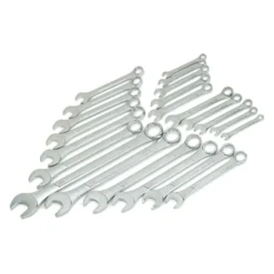 Titan Tools® - 22-piece 1/4" To 7/8" & 8 To 18 Mm 12-Point Straight Head Raised Panel Combination Wrench Set