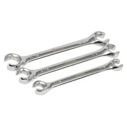Titan Tools® - 3-piece 3/8" To 11/16" 6-Point Mirror Polished Angled Double End Flare Nut Wrench Set