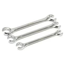 Titan Tools® - 3-piece 10 To 17 Mm 6-Point Mirror Polished Angled Double End Flare Nut Wrench Set