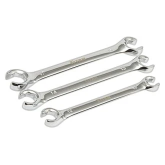 Titan Tools® - 3-piece 10 To 17 Mm 6-Point Mirror Polished Angled Double End Flare Nut Wrench Set 1 Titan Tools® - 3-piece 10 To 17 Mm 6-Point Mirror Polished Angled Double End Flare Nut Wrench Set