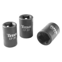 Titan Tools® - 1/2" Drive External Torx Standard Impact Socket Set (3 Pieces)