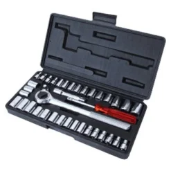 Titan Tools® - Mixed Drive Size 8-Point SAE/Metric Ratchet And Socket Set, 40 Pieces