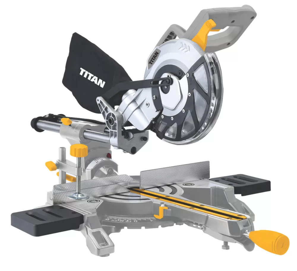 Refurb Titan TTB794MSW 210mm Electric Single-Bevel Sliding Sliding Mitre Saw 240V 1 Refurb Titan TTB794MSW 210mm Electric Single-Bevel Sliding Sliding Mitre Saw 240V
