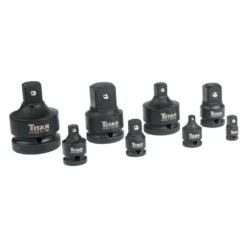Titan Tools® - 1/4"-1" Drive Friction Ball Impact Adapter Set (8 Pieces)