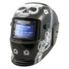 Titan Tools® 41282 - "Skull/Pistols" Print Solar Auto-Darkening Welding Helmet With Li-ion Back-up Batteries
