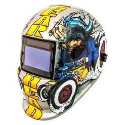 Titan Tools® 41290 - "Gear Head" Print Solar Auto-Darkening Welding Helmet With Li-ion Back-up Batteries