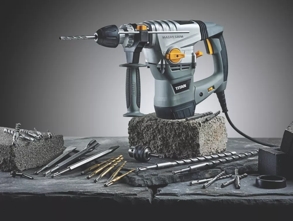 Titan TTB631SDS 6.3kg Electric SDS Plus Drill & 22 Piece Accessory Kit 230-240V 6 Titan TTB631SDS 6.3kg Electric SDS Plus Drill & 22 Piece Accessory Kit 230-240V - Image 6