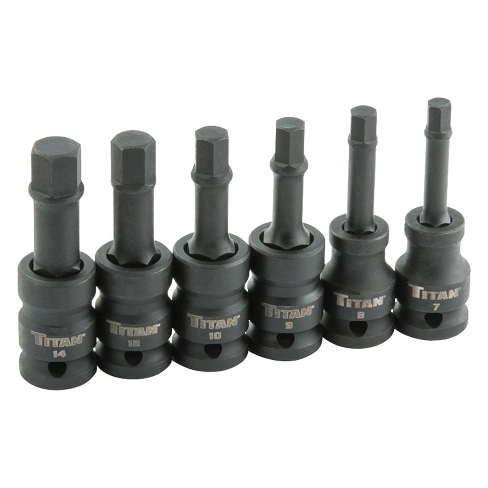 Titan Tools® - Torsion Core™ 1/2" Drive Metric Torx Impact Bit Socket Set (6 Pieces) 1 Titan Tools® - Torsion Core™ 1/2" Drive Metric Torx Impact Bit Socket Set (6 Pieces)