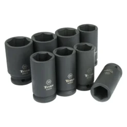Titan Tools® - 3/4" Drive Metric 6-Point Deep Impact Socket Set (8 Pieces)