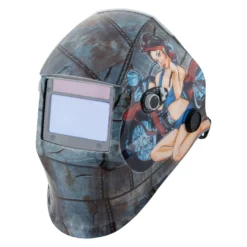 Titan Tools® 45000 - "Biker Girls" Print Solar Auto-Darkening Welding Helmet With Li-ion Back-up Batteries
