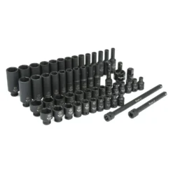 Titan Tools® - 1/4" Drive SAE/Metric 6-Point Standard And Deep Impact Socket Set (53 Pieces)