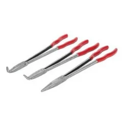 Titan Tools® 60787 - 3-piece 16" Box Joint Straight Bent Jaws Dipped Handle Long Reach Needle Nose Pliers Set