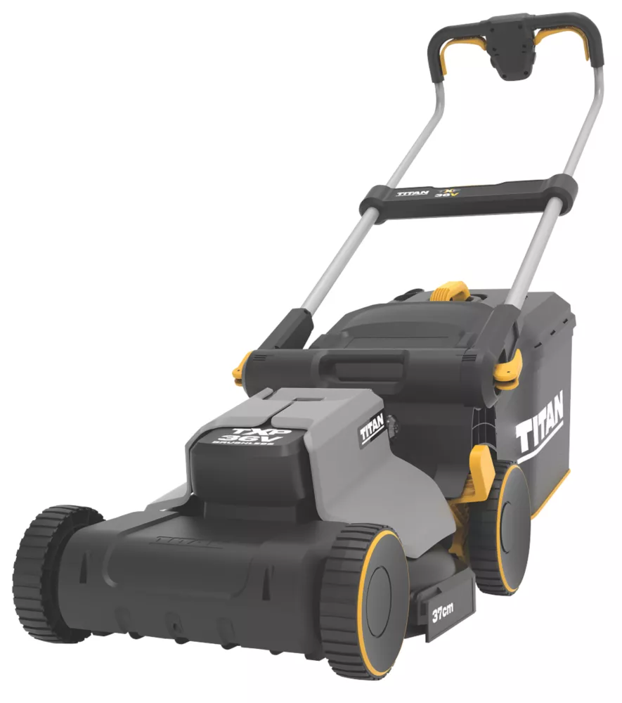 Titan 36V 1 X 4.0Ah Li-Ion TXP Brushless Cordless 37cm Rotary Lawn Mower 1 Titan 36V 1 X 4.0Ah Li-Ion TXP Brushless Cordless 37cm Rotary Lawn Mower