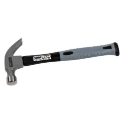 Titan Tools® - 16 Oz. Fiberglass Handle Smooth Face Curved Claw Hammer