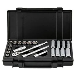 Titan Tools® - 3/8" Drive 6-Point Metric Ratchet And Socket Set, 21 Pieces