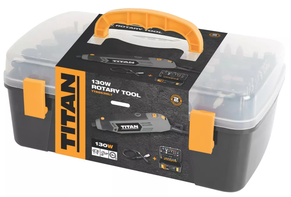 Titan TTB863MLT 130W Electric Multi-Tool Kit With 253 Piece Accessory Kit 220-240V 5 Titan TTB863MLT 130W Electric Multi-Tool Kit With 253 Piece Accessory Kit 220-240V - Image 5